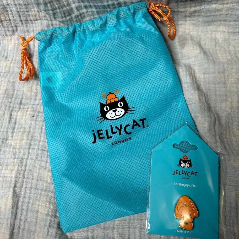 Jellycat Orange Bunny Enamel Pin